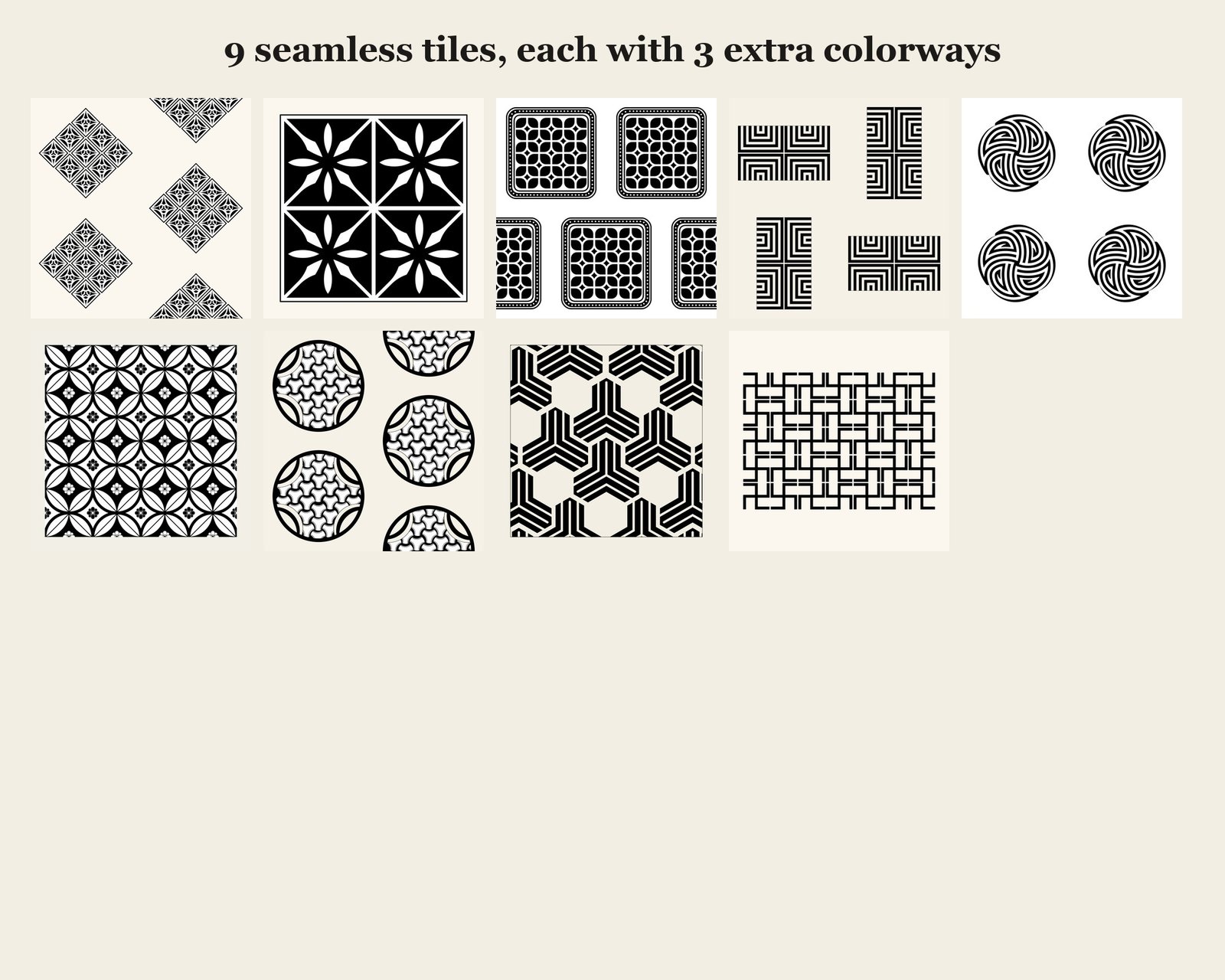 Korean Traditional Patterns Vol.12 — seamless tiles