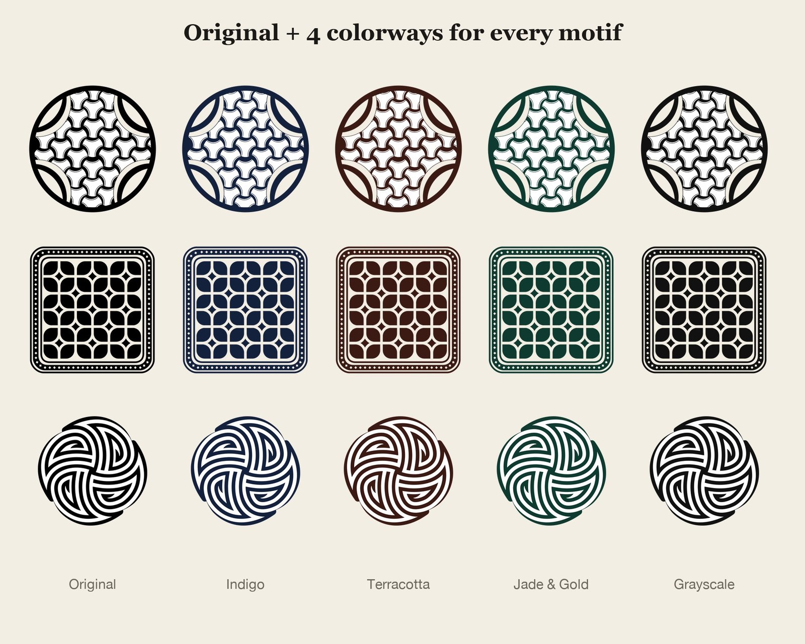 Korean Traditional Patterns Vol.12 — colourways