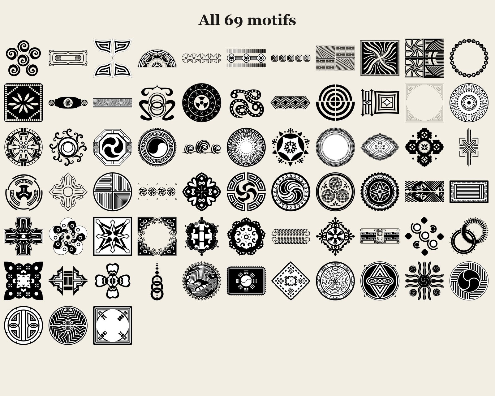 Korean Traditional Patterns Vol.13 — motifs overview