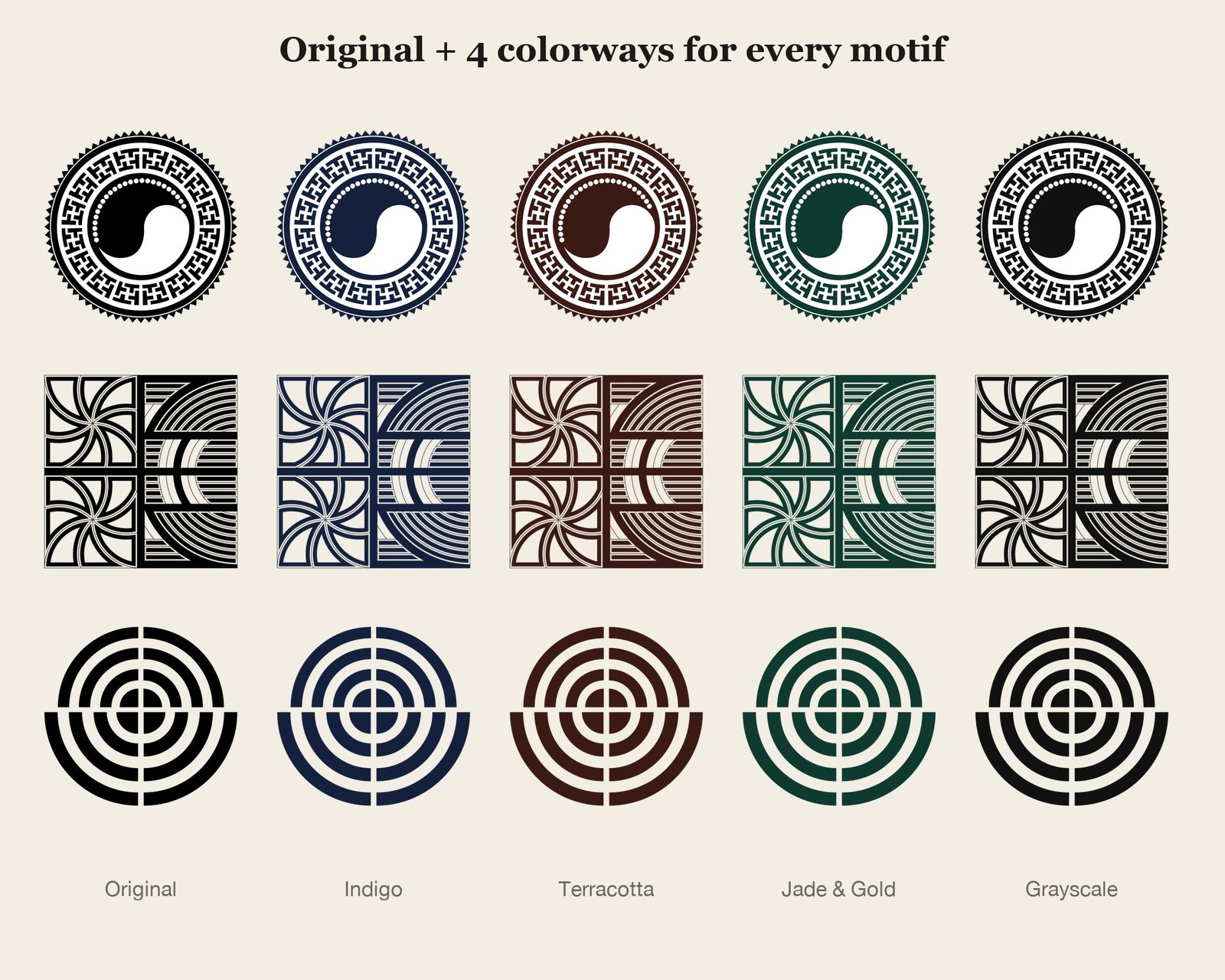 Korean Traditional Patterns Vol.13 — colourways