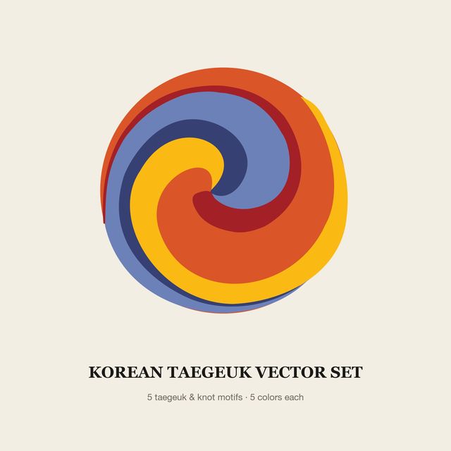 Korean Taegeuk Vector Set — Vector Motif Set