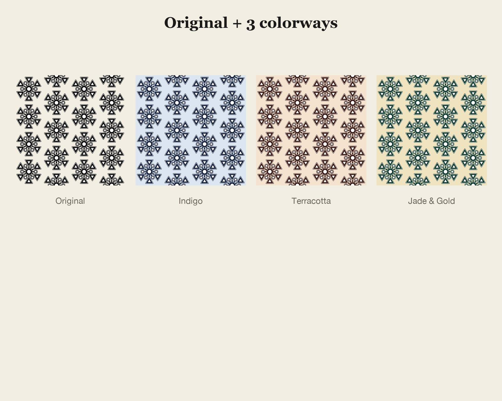Tortoise Shell Seamless Pattern — colourways