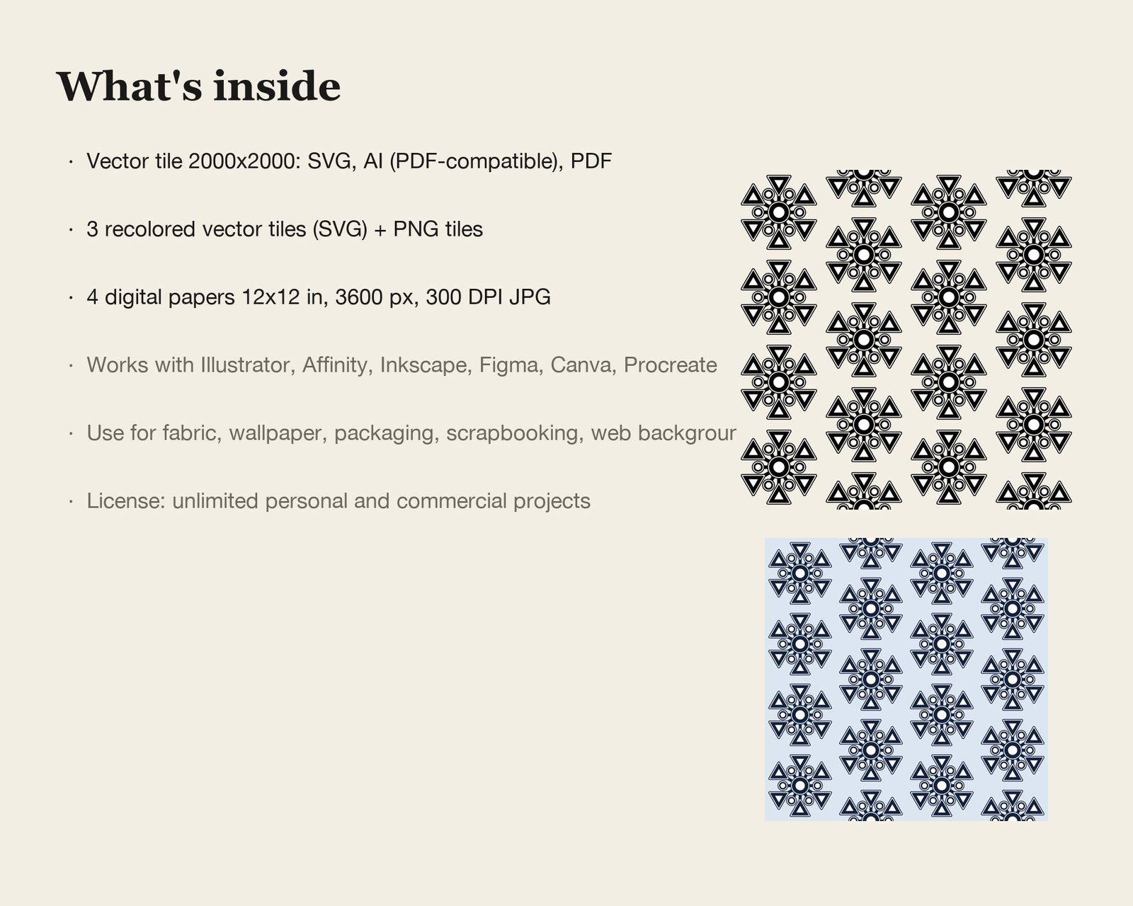 Tortoise Shell Seamless Pattern — what's inside
