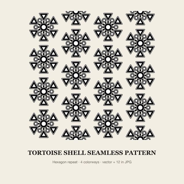 Tortoise Shell Seamless Pattern — Seamless Vector Tile