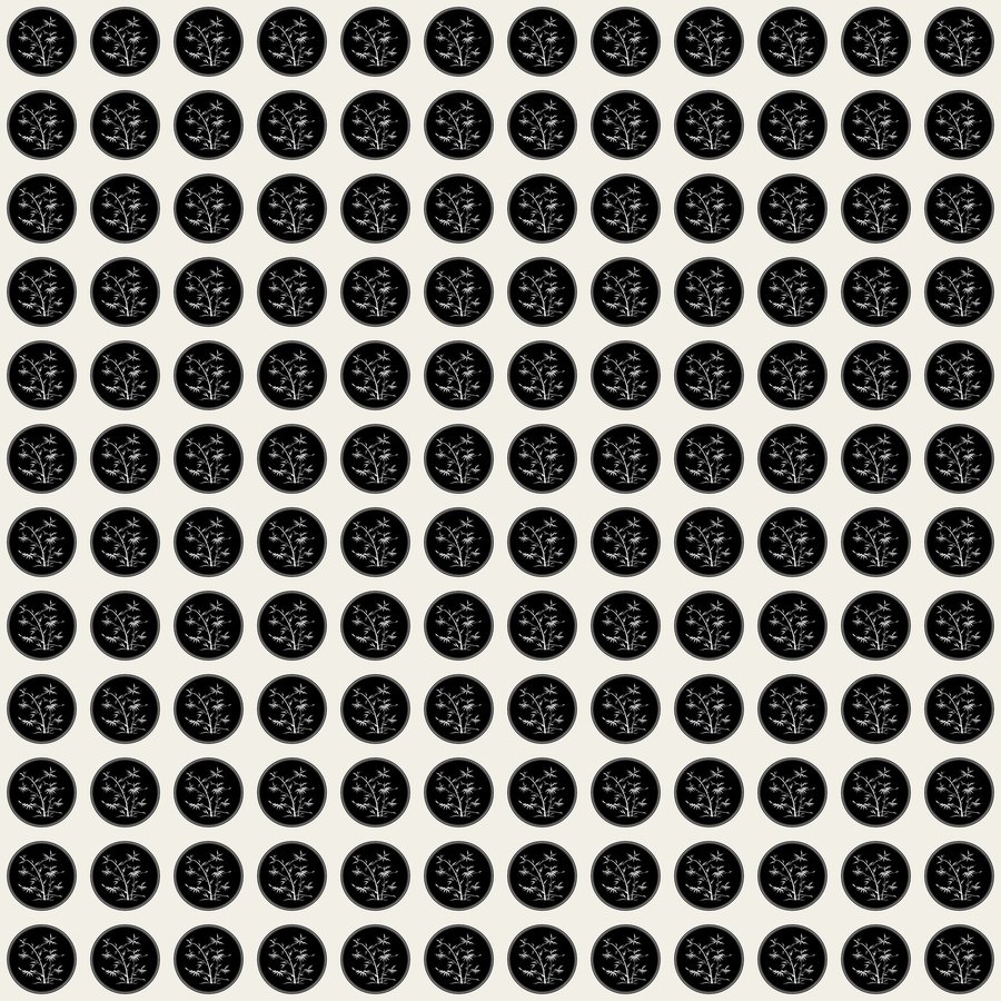 Bamboo roundel grid seamless Korean pattern tile, 3×3 repeat preview
