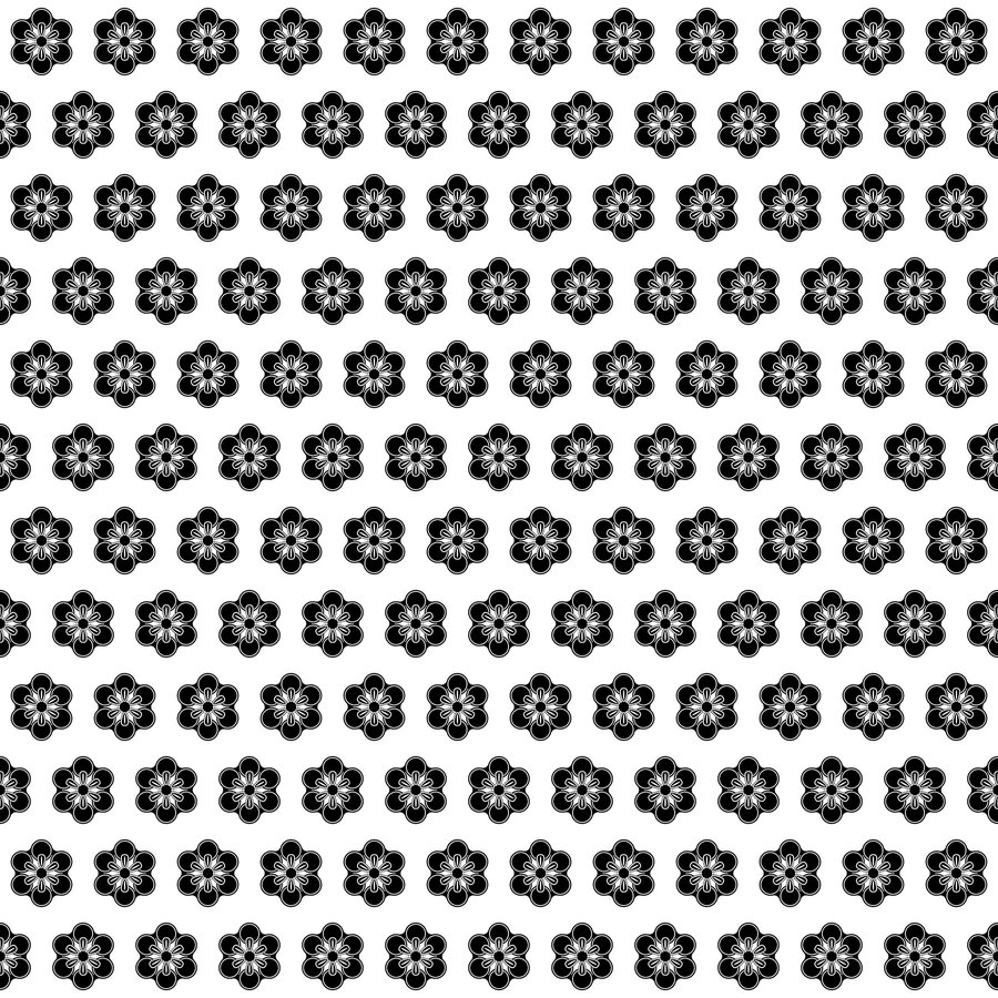 Blossom roundel brick seamless Korean pattern tile, 3×3 repeat preview