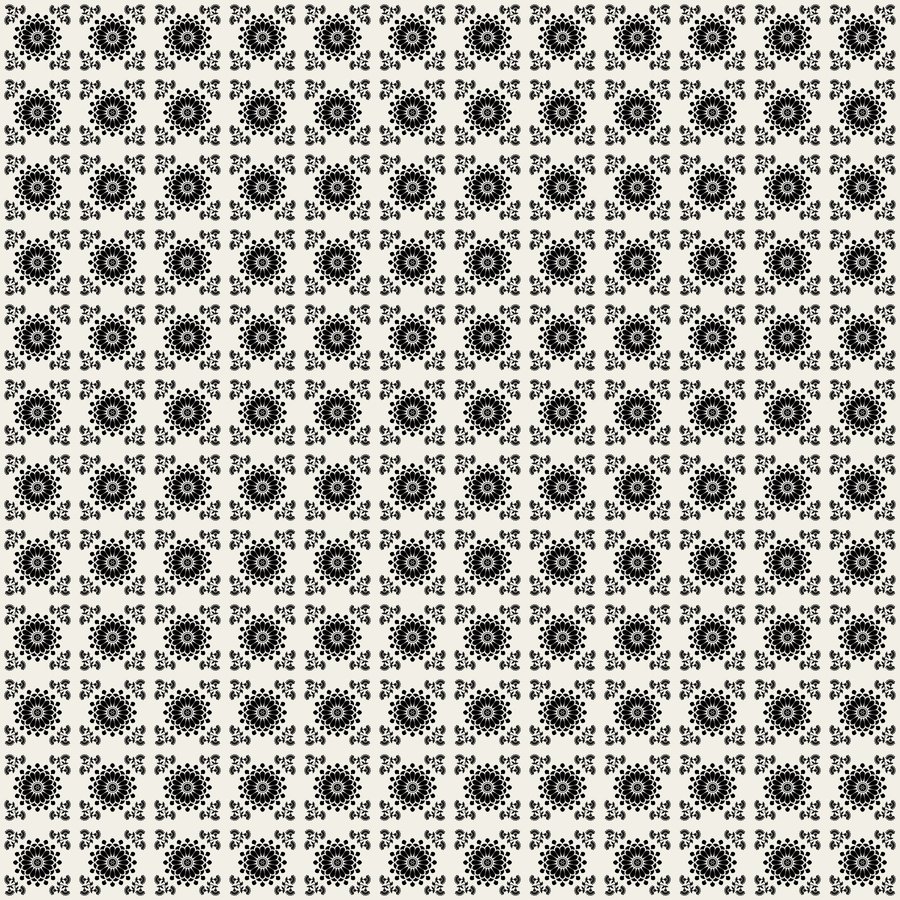 Chrysanthemum panel checker seamless Korean pattern tile, 3×3 repeat preview