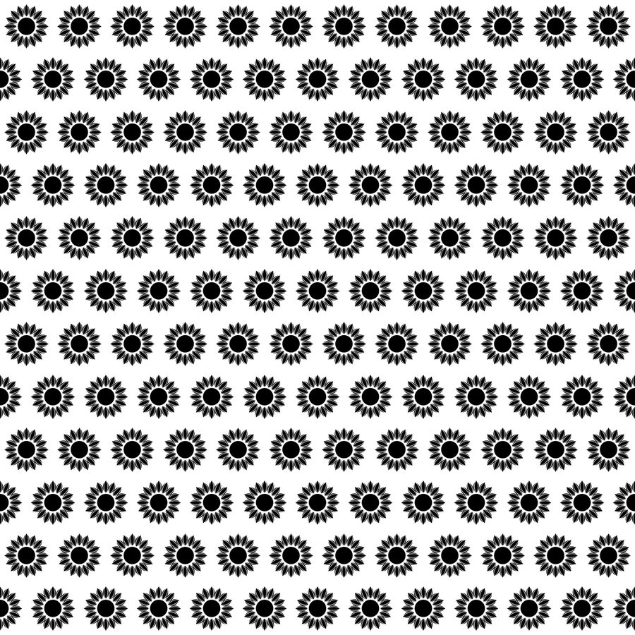 Chrysanthemum sun brick seamless Korean pattern tile, 3×3 repeat preview