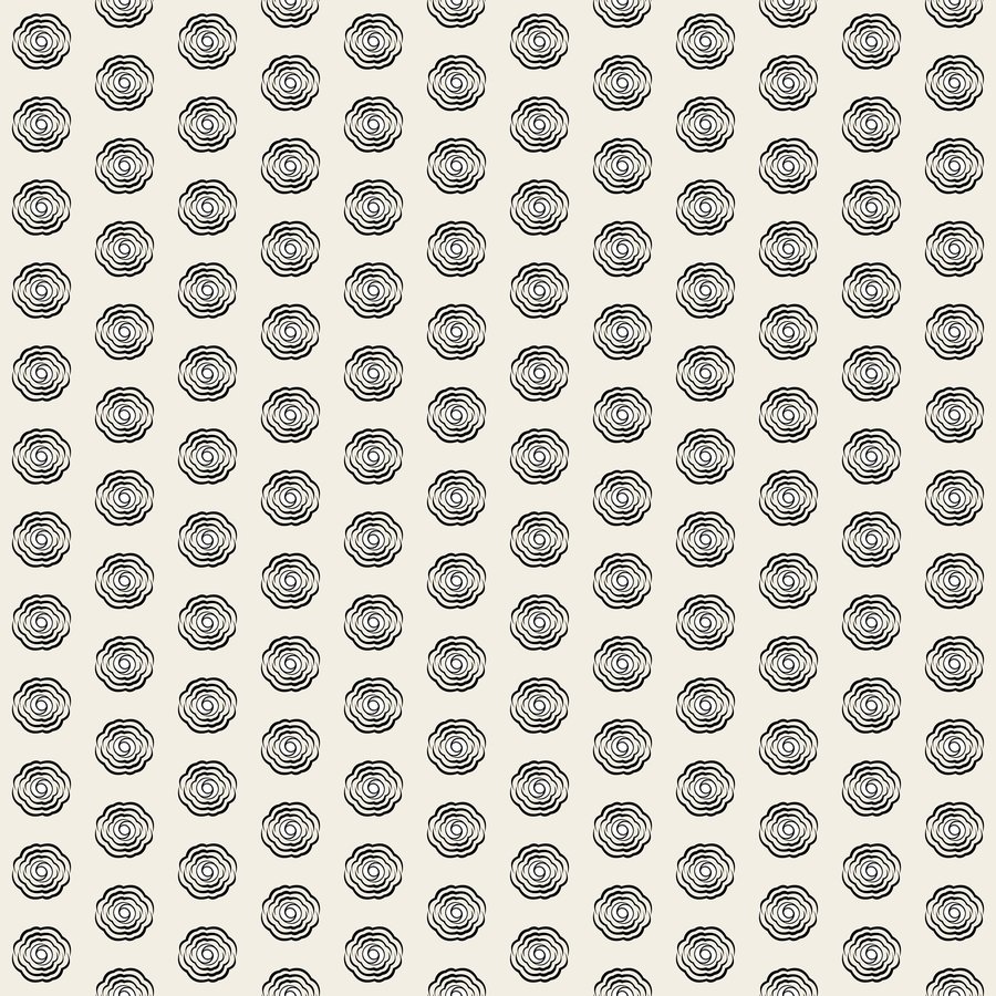 Cloud spiral halfdrop seamless Korean pattern tile, 3×3 repeat preview