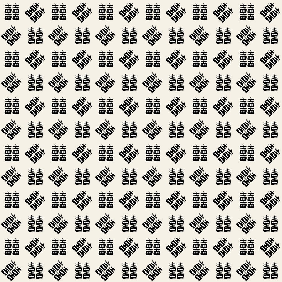 Double joy checker seamless Korean pattern tile, 3×3 repeat preview