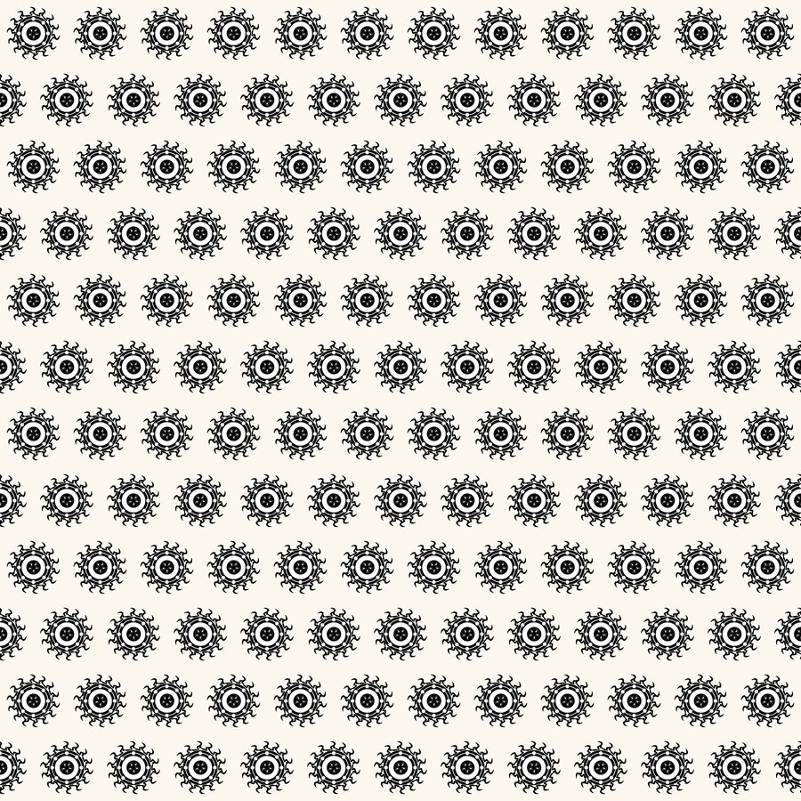 Flaming wheel brick seamless Korean pattern tile, 3×3 repeat preview