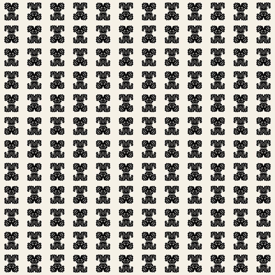 Hinge butterfly checker seamless Korean pattern tile, 3×3 repeat preview