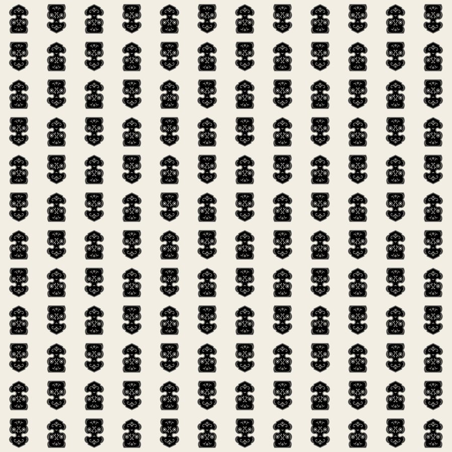Lockplate scalloped checker seamless Korean pattern tile, 3×3 repeat preview
