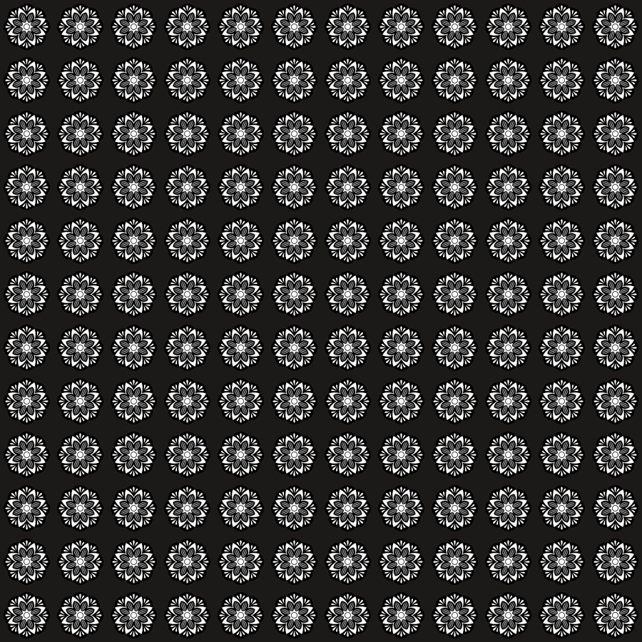 Lotus eight petal grid seamless Korean pattern tile, 3×3 repeat preview