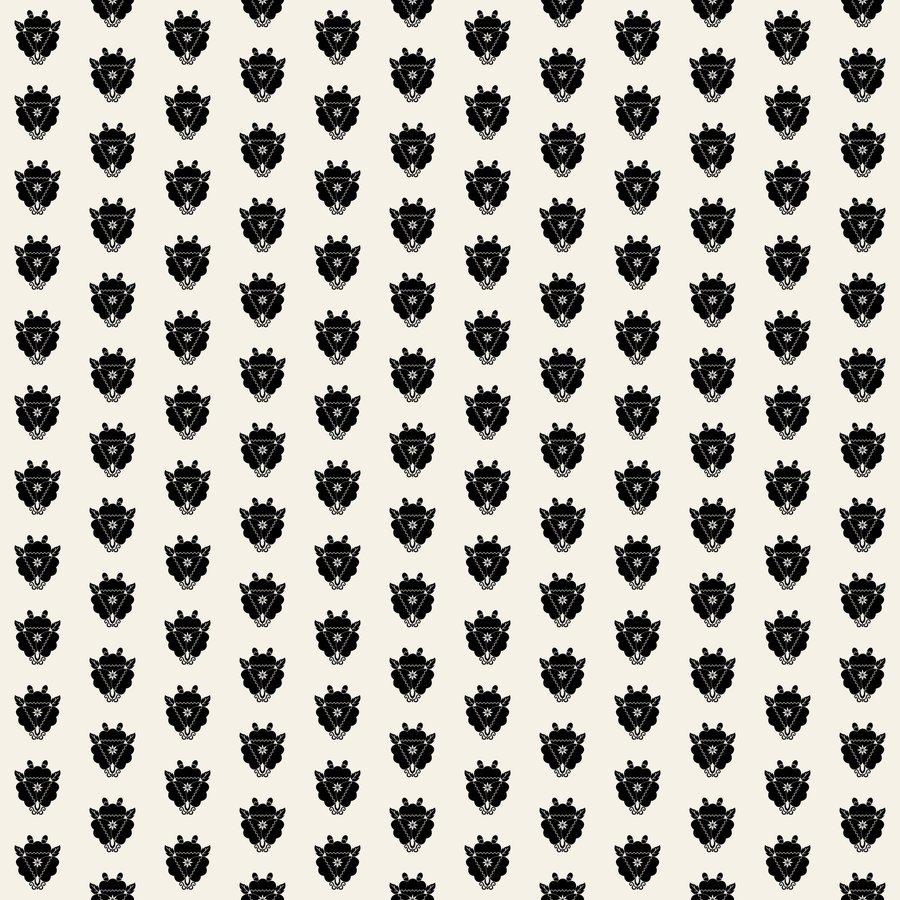 Lotus halfdrop seamless Korean pattern tile, 3×3 repeat preview