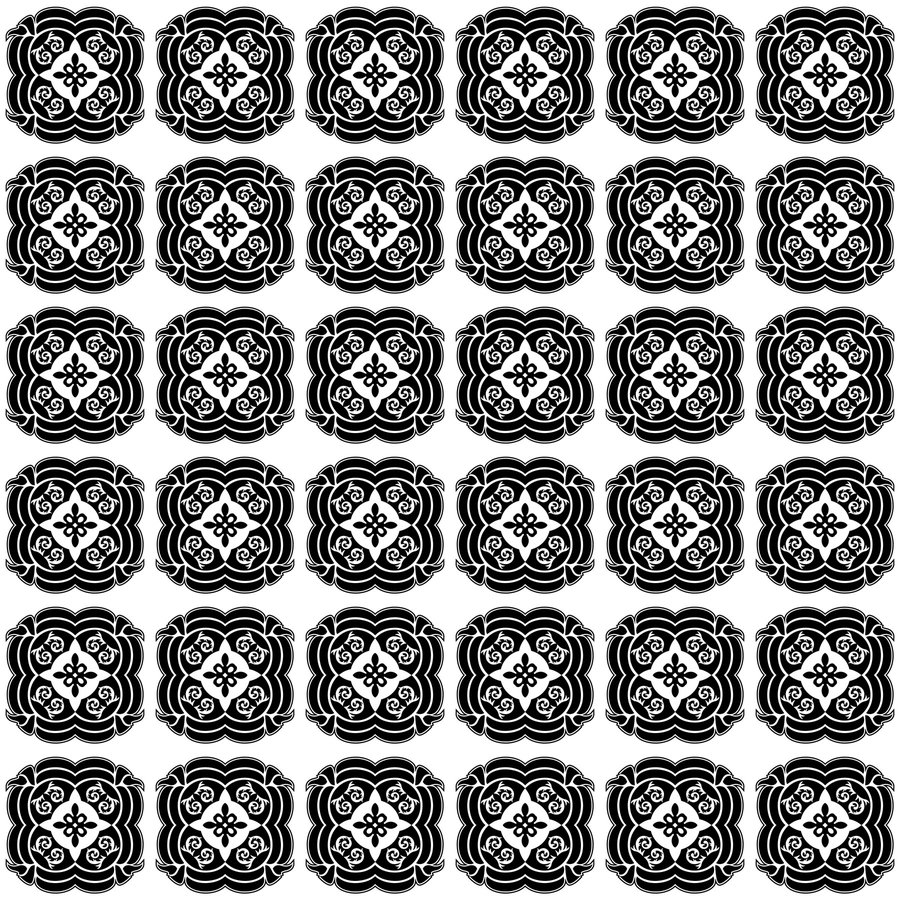 Medallion square grid seamless Korean pattern tile, 3×3 repeat preview