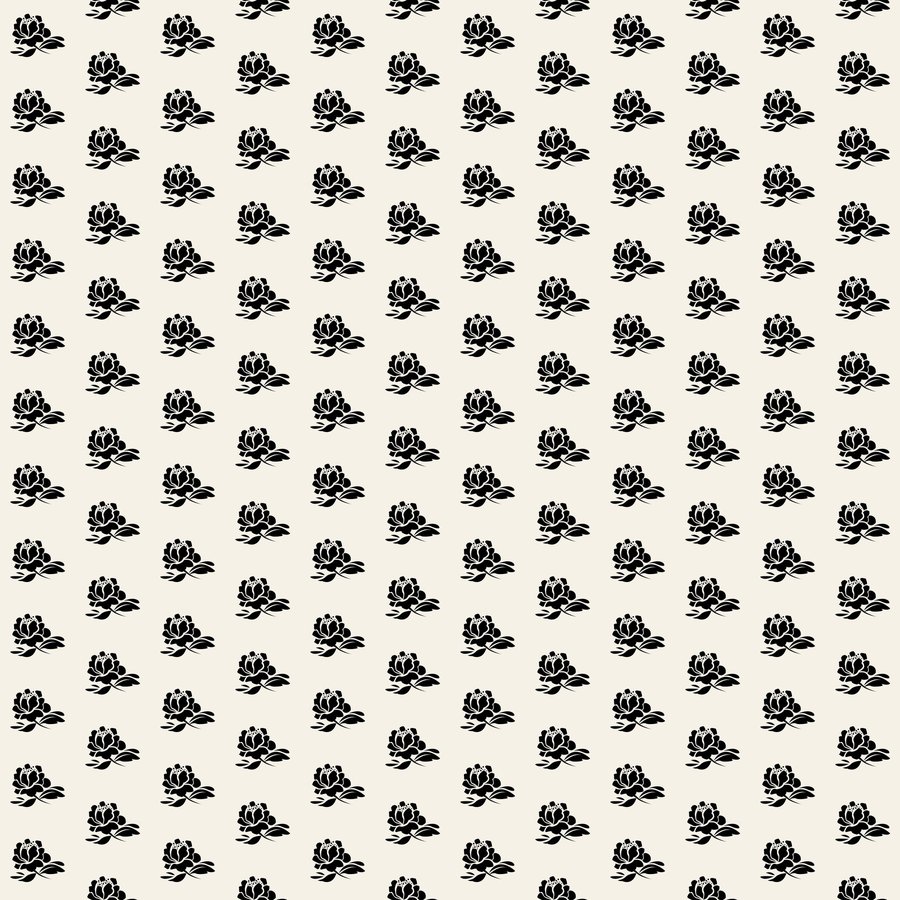 Peony halfdrop seamless Korean pattern tile, 3×3 repeat preview