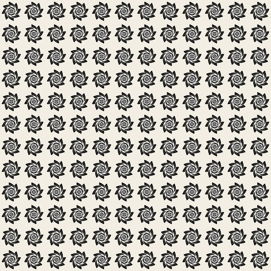Peony pinwheel rotating seamless Korean pattern tile, 3×3 repeat preview