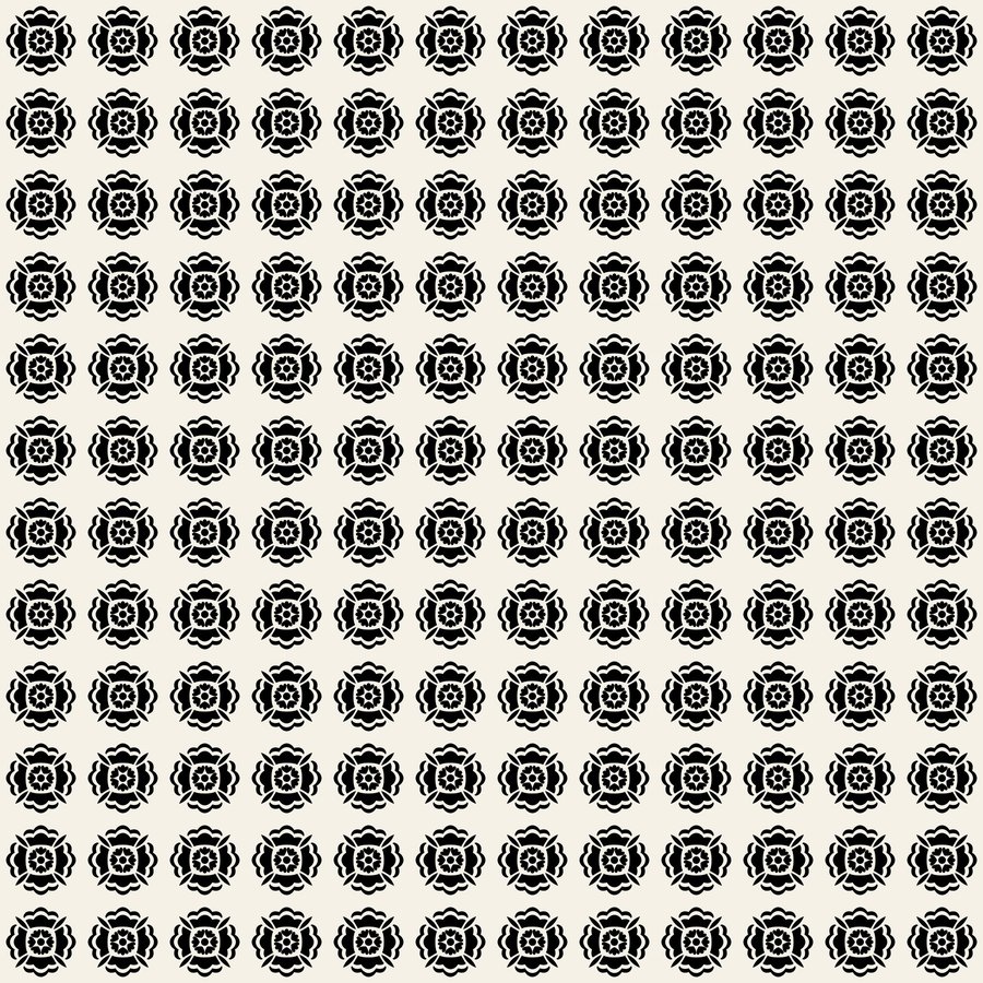 Peony quatrefoil rotating seamless Korean pattern tile, 3×3 repeat preview