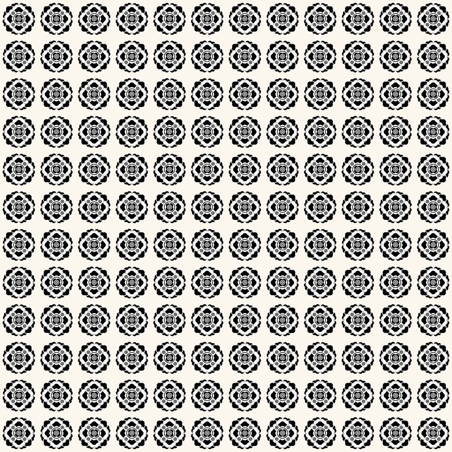Peony rosette grid seamless Korean pattern tile, 3×3 repeat preview