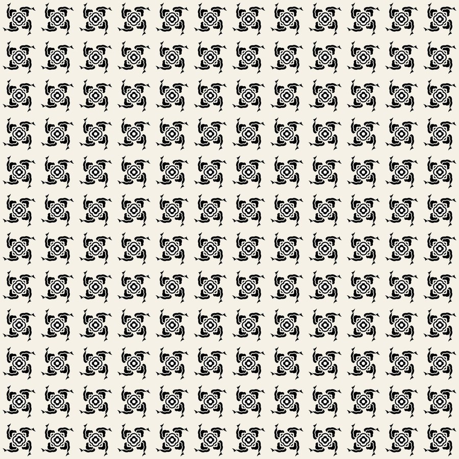 Pinwheel arrows rotating seamless Korean pattern tile, 3×3 repeat preview