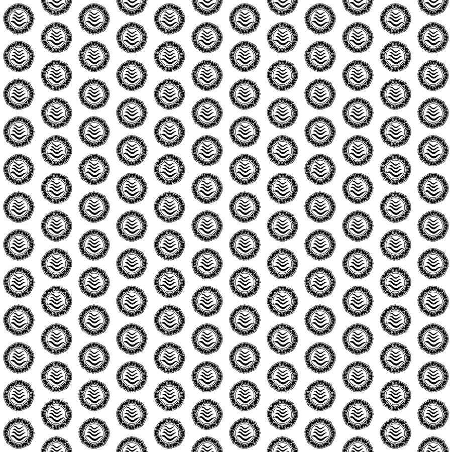 Sanskrit roundel halfdrop seamless Korean pattern tile, 3×3 repeat preview