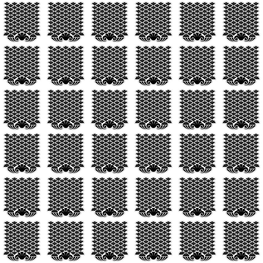 Scale grid seamless Korean pattern tile, 3×3 repeat preview