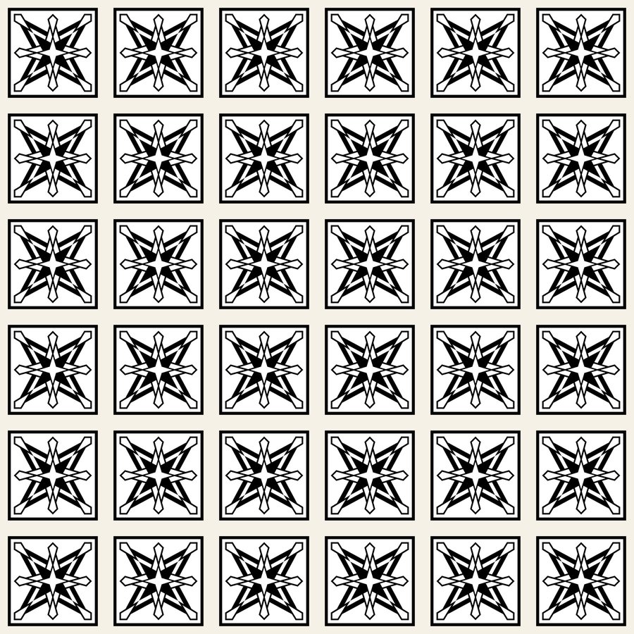 Star square grid seamless Korean pattern tile, 3×3 repeat preview