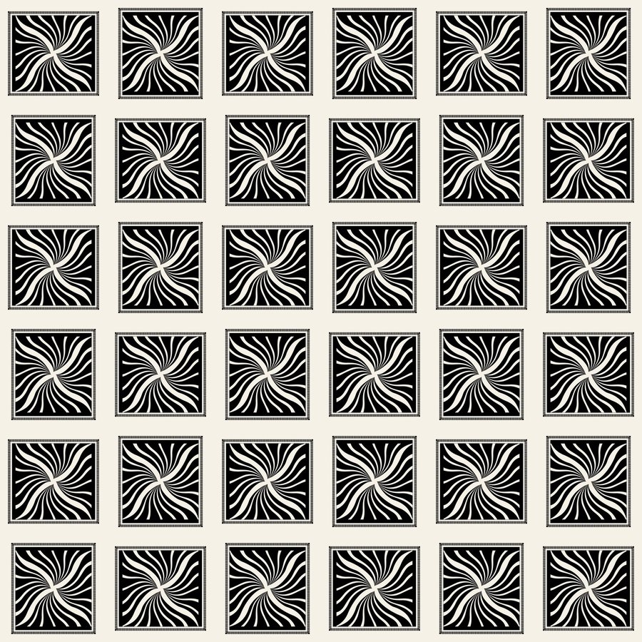 Swirl ray altrot seamless Korean pattern tile, 3×3 repeat preview