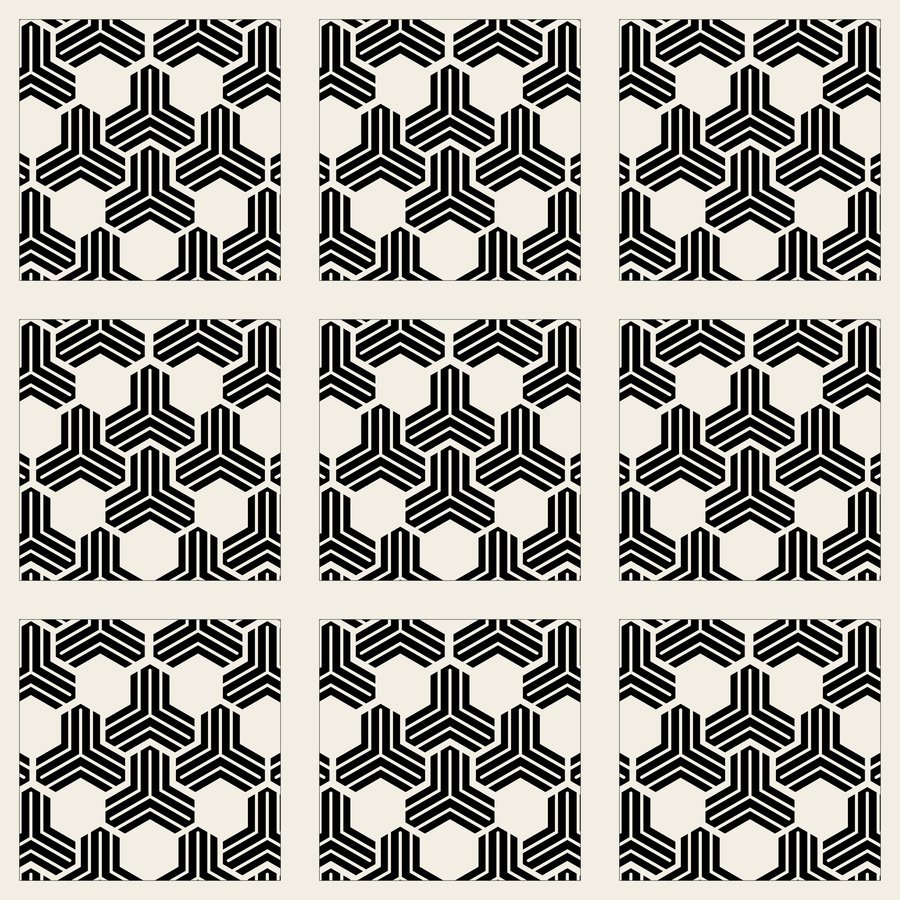 Tortoise y lattice grid seamless Korean pattern tile, 3×3 repeat preview