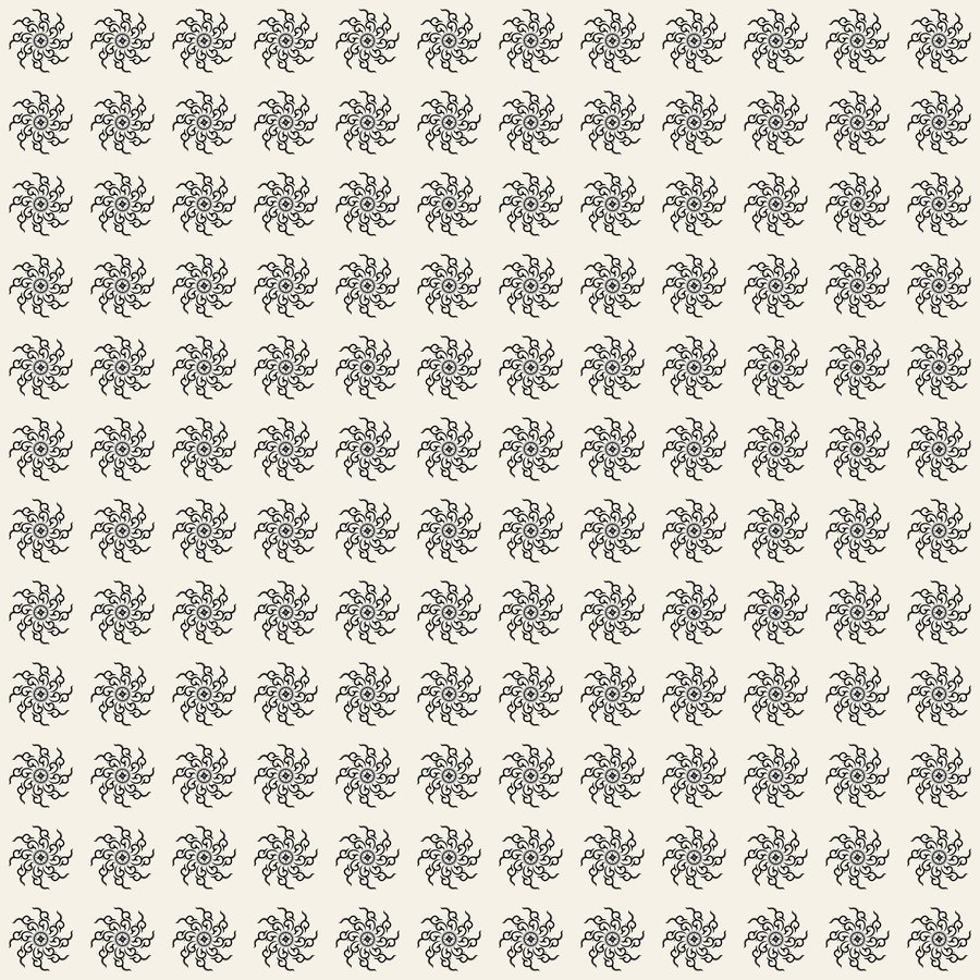 Vine swirl checker seamless Korean pattern tile, 3×3 repeat preview