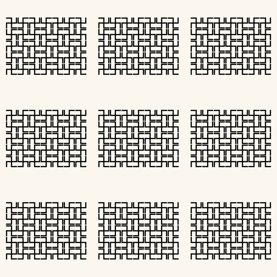 Woven lattice grid seamless Korean pattern tile, 3×3 repeat preview